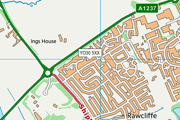 YO30 5XX map - OS VectorMap District (Ordnance Survey)