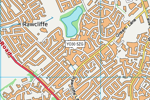 YO30 5ZG map - OS VectorMap District (Ordnance Survey)