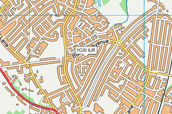 YO30 6JR map - OS VectorMap District (Ordnance Survey) YO30 6JR map - OS VectorMap District (Ordnance Survey)