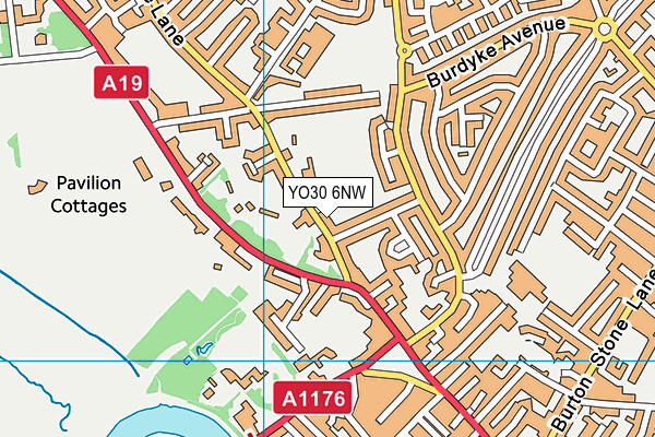 YO30 6NW map - OS VectorMap District (Ordnance Survey) YO30 6NW map - OS VectorMap District (Ordnance Survey)