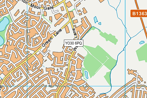 YO30 6PQ map - OS VectorMap District (Ordnance Survey) YO30 6PQ map - OS VectorMap District (Ordnance Survey)