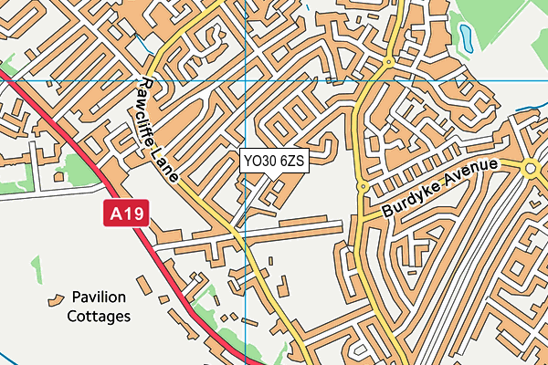 YO30 6ZS map - OS VectorMap District (Ordnance Survey)