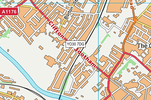 YO30 7DG map - OS VectorMap District (Ordnance Survey) YO30 7DG map - OS VectorMap District (Ordnance Survey)