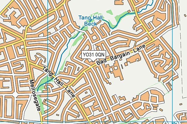 YO31 0QN map - OS VectorMap District (Ordnance Survey)