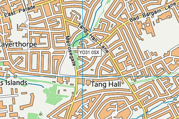YO31 0SX map - OS VectorMap District (Ordnance Survey) YO31 0SX map - OS VectorMap District (Ordnance Survey)
