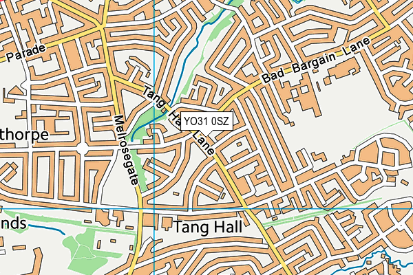 YO31 0SZ map - OS VectorMap District (Ordnance Survey)