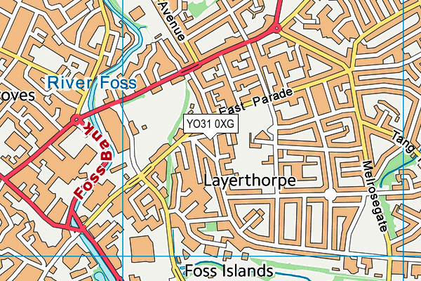 YO31 0XG map - OS VectorMap District (Ordnance Survey) YO31 0XG map - OS VectorMap District (Ordnance Survey)