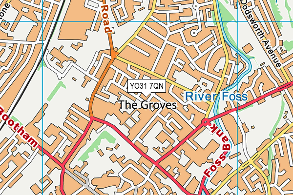 YO31 7QN map - OS VectorMap District (Ordnance Survey)