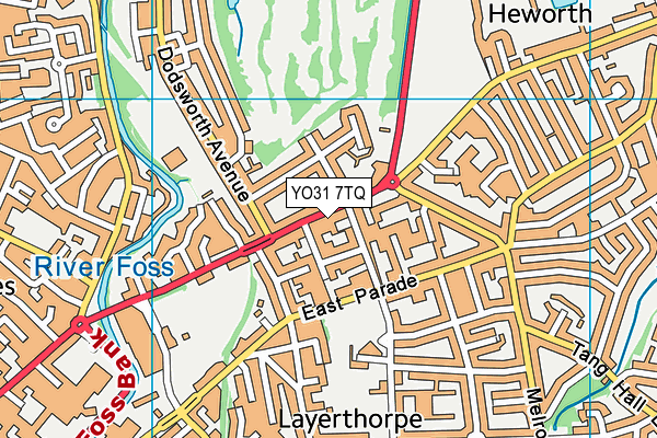 YO31 7TQ map - OS VectorMap District (Ordnance Survey)