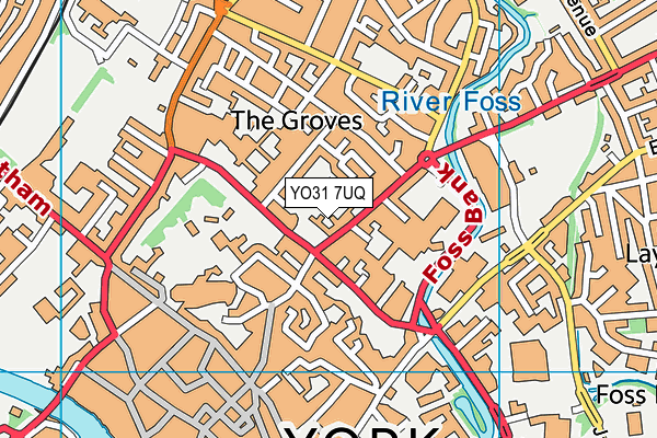 YO31 7UQ map - OS VectorMap District (Ordnance Survey) YO31 7UQ map - OS VectorMap District (Ordnance Survey)