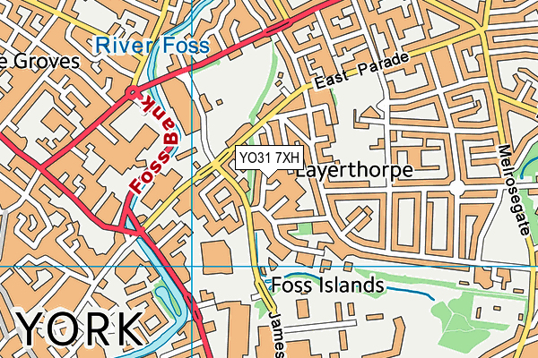 YO31 7XH map - OS VectorMap District (Ordnance Survey) YO31 7XH map - OS VectorMap District (Ordnance Survey)