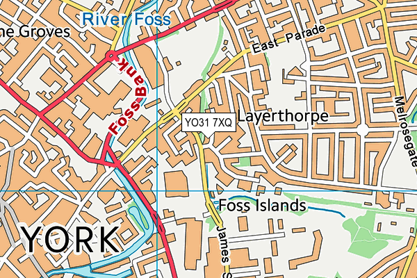 YO31 7XQ map - OS VectorMap District (Ordnance Survey) YO31 7XQ map - OS VectorMap District (Ordnance Survey)