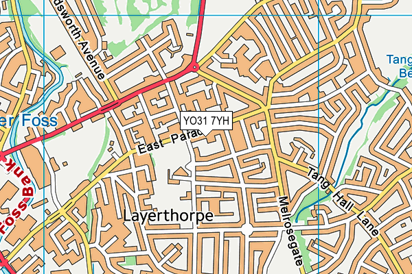 YO31 7YH map - OS VectorMap District (Ordnance Survey)