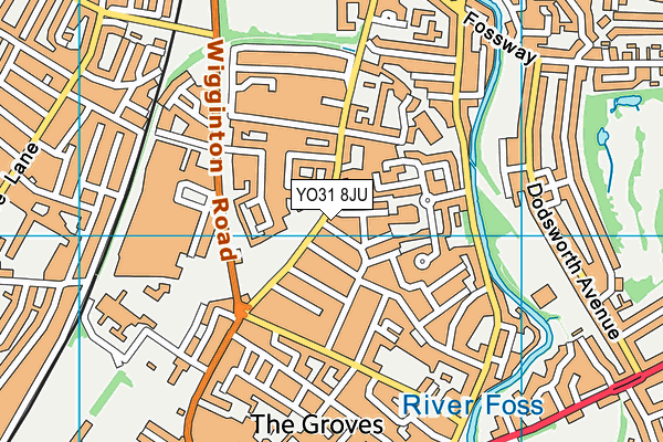 YO31 8JU map - OS VectorMap District (Ordnance Survey)