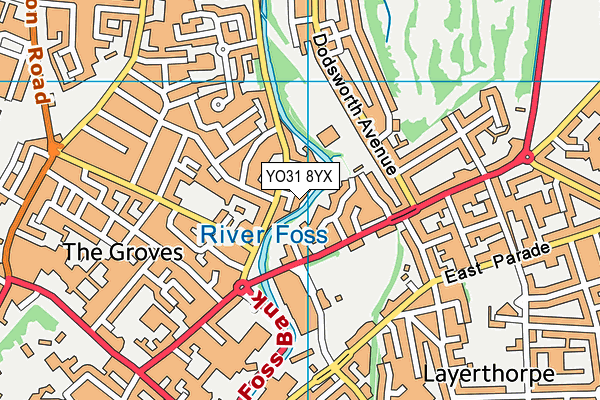 YO31 8YX map - OS VectorMap District (Ordnance Survey) YO31 8YX map - OS VectorMap District (Ordnance Survey)