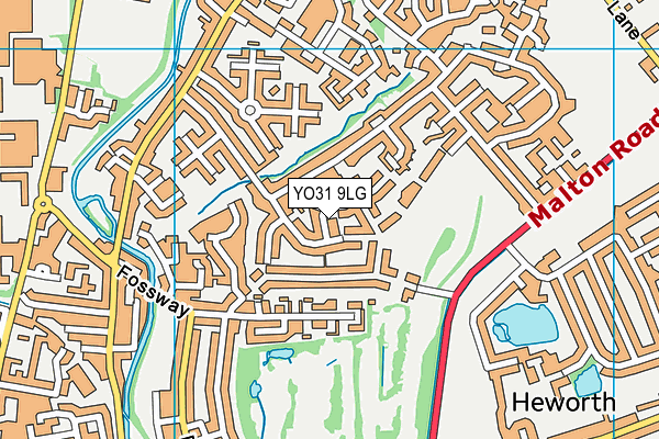YO31 9LG map - OS VectorMap District (Ordnance Survey)