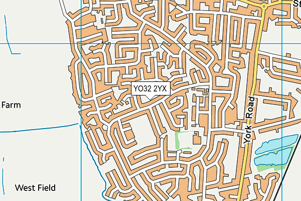 YO32 2YX map - OS VectorMap District (Ordnance Survey) YO32 2YX map - OS VectorMap District (Ordnance Survey)