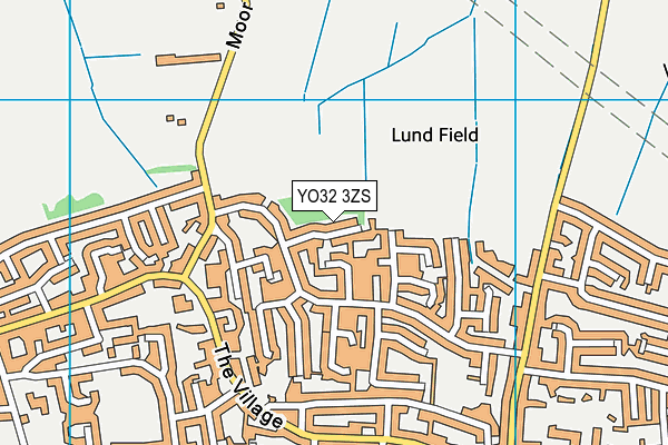 YO32 3ZS map - OS VectorMap District (Ordnance Survey) YO32 3ZS map - OS VectorMap District (Ordnance Survey)