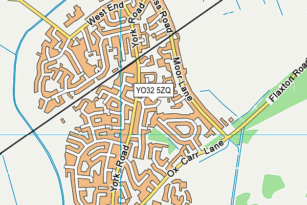 YO32 5ZQ map - OS VectorMap District (Ordnance Survey) YO32 5ZQ map - OS VectorMap District (Ordnance Survey)