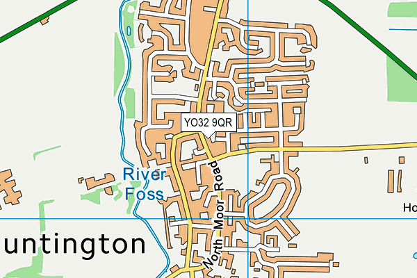 YO32 9QR map - OS VectorMap District (Ordnance Survey) YO32 9QR map - OS VectorMap District (Ordnance Survey)