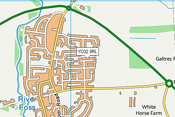 YO32 9RL map - OS VectorMap District (Ordnance Survey) YO32 9RL map - OS VectorMap District (Ordnance Survey)
