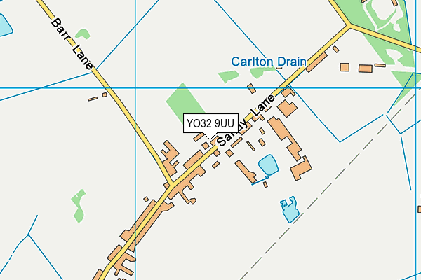 YO32 9UU map - OS VectorMap District (Ordnance Survey) YO32 9UU map - OS VectorMap District (Ordnance Survey)