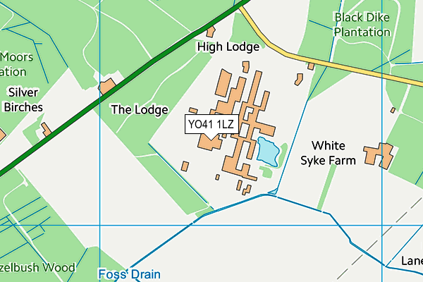 YO41 1LZ map - OS VectorMap District (Ordnance Survey) YO41 1LZ map - OS VectorMap District (Ordnance Survey)