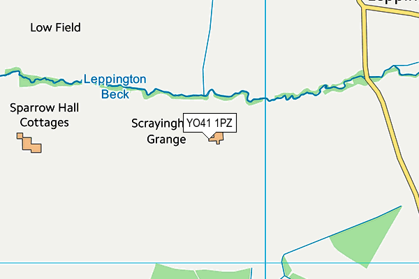 YO41 1PZ map - OS VectorMap District (Ordnance Survey)