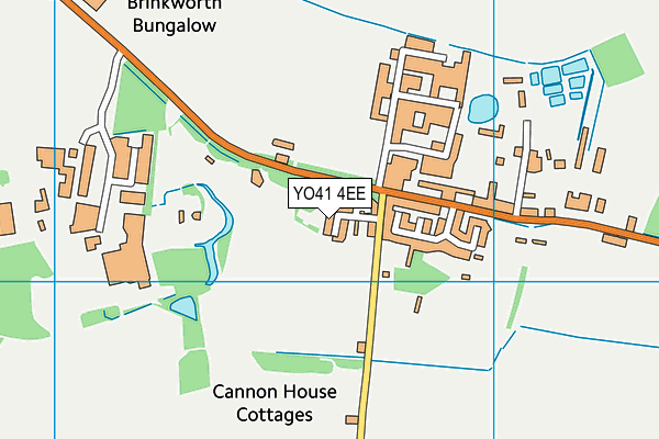 YO41 4EE map - OS VectorMap District (Ordnance Survey) YO41 4EE map - OS VectorMap District (Ordnance Survey)
