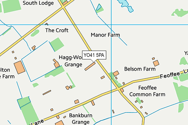 YO41 5PA map - OS VectorMap District (Ordnance Survey) YO41 5PA map - OS VectorMap District (Ordnance Survey)