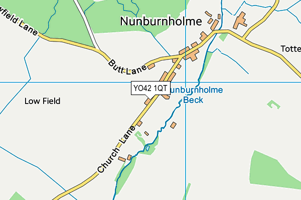 YO42 1QT map - OS VectorMap District (Ordnance Survey)