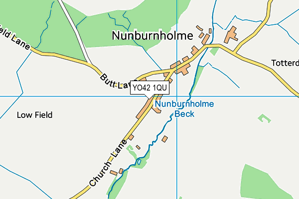 YO42 1QU map - OS VectorMap District (Ordnance Survey)