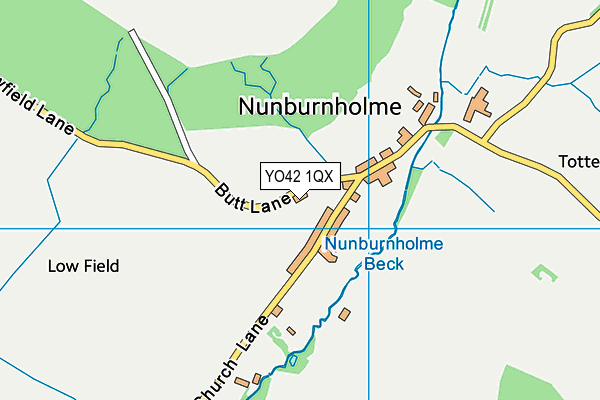 YO42 1QX map - OS VectorMap District (Ordnance Survey)