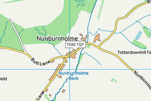 YO42 1QY map - OS VectorMap District (Ordnance Survey)