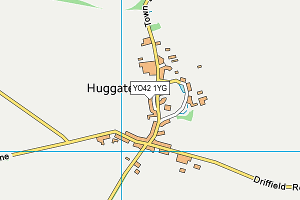 YO42 1YG map - OS VectorMap District (Ordnance Survey)