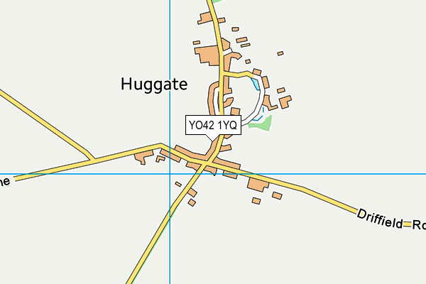 YO42 1YQ map - OS VectorMap District (Ordnance Survey)