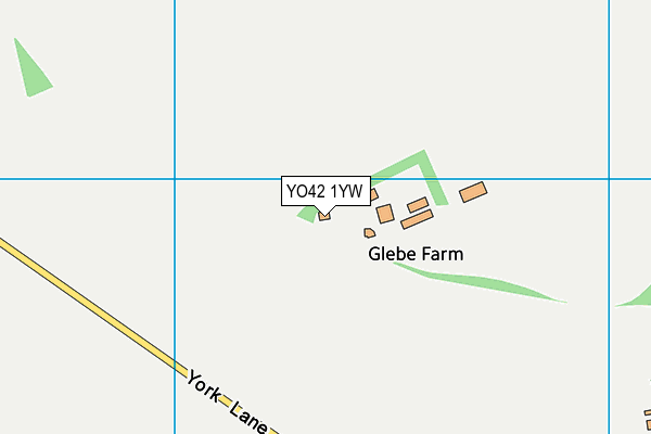 YO42 1YW map - OS VectorMap District (Ordnance Survey)
