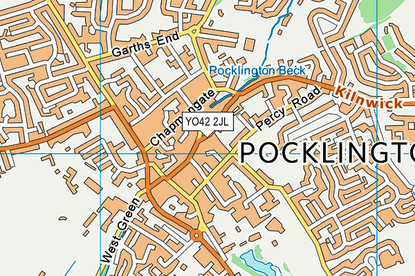 YO42 2JL map - OS VectorMap District (Ordnance Survey)