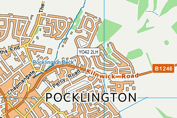 YO42 2LH map - OS VectorMap District (Ordnance Survey)