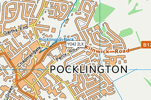 YO42 2LX map - OS VectorMap District (Ordnance Survey)