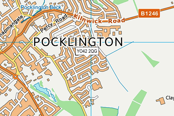 YO42 2QG map - OS VectorMap District (Ordnance Survey)