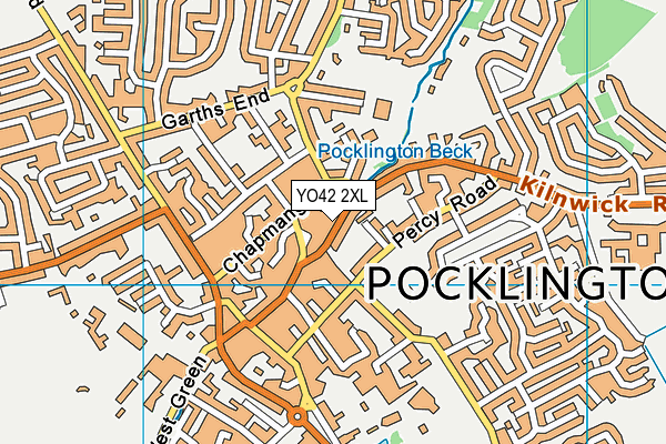 YO42 2XL map - OS VectorMap District (Ordnance Survey)