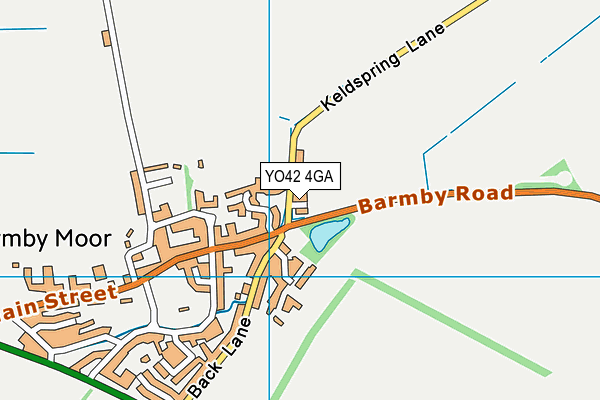 YO42 4GA map - OS VectorMap District (Ordnance Survey) YO42 4GA map - OS VectorMap District (Ordnance Survey)
