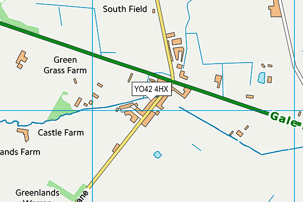 YO42 4HX map - OS VectorMap District (Ordnance Survey) YO42 4HX map - OS VectorMap District (Ordnance Survey)