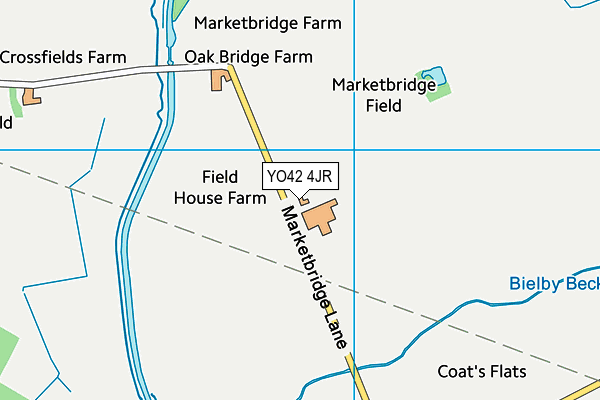 YO42 4JR map - OS VectorMap District (Ordnance Survey) YO42 4JR map - OS VectorMap District (Ordnance Survey)