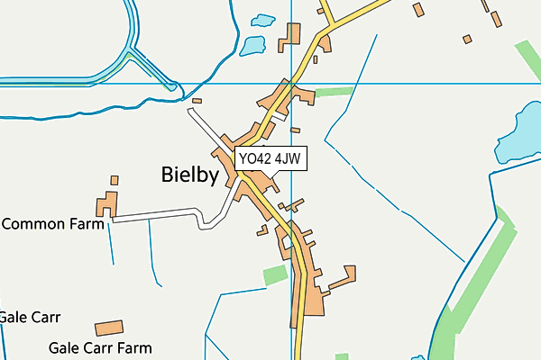 YO42 4JW map - OS VectorMap District (Ordnance Survey) YO42 4JW map - OS VectorMap District (Ordnance Survey)