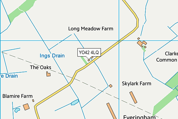 YO42 4LQ map - OS VectorMap District (Ordnance Survey) YO42 4LQ map - OS VectorMap District (Ordnance Survey)