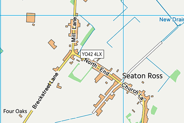 YO42 4LX map - OS VectorMap District (Ordnance Survey) YO42 4LX map - OS VectorMap District (Ordnance Survey)
