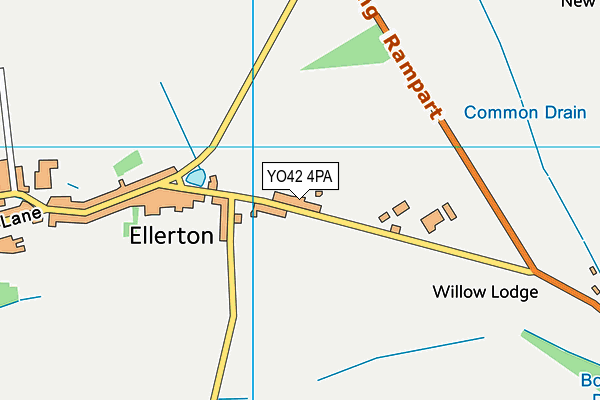 YO42 4PA map - OS VectorMap District (Ordnance Survey) YO42 4PA map - OS VectorMap District (Ordnance Survey)