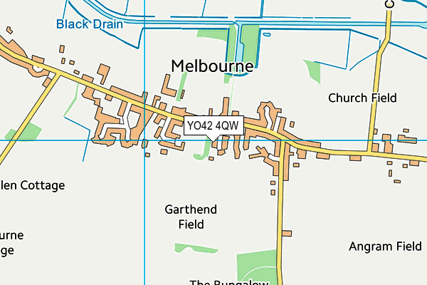 YO42 4QW map - OS VectorMap District (Ordnance Survey) YO42 4QW map - OS VectorMap District (Ordnance Survey)